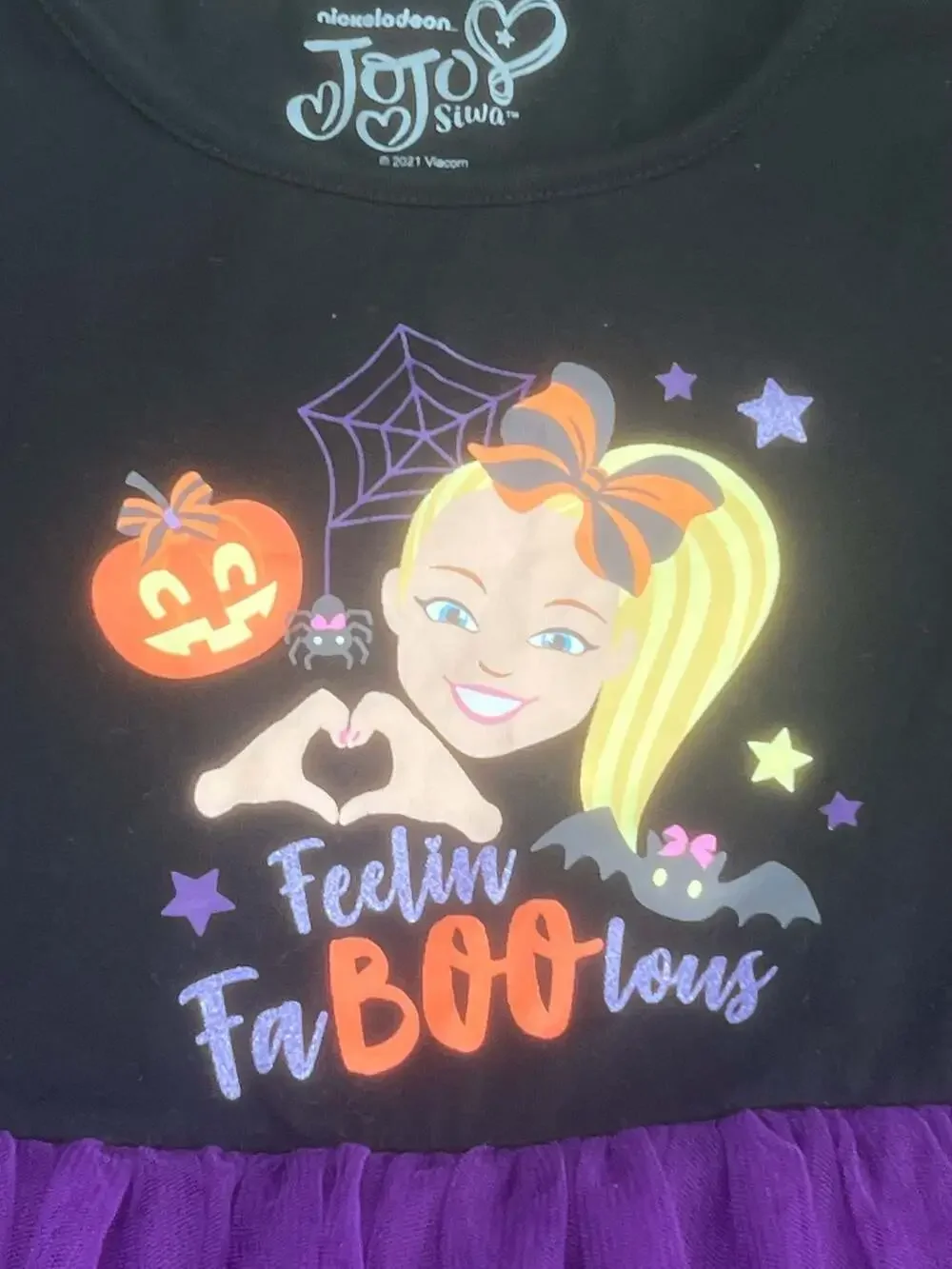 JoJo Siwa Feelin' FaBOOlous Halloween Tutu Dress Girls Size 6/6X